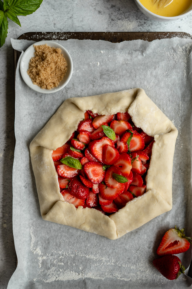 strawberry basil galette