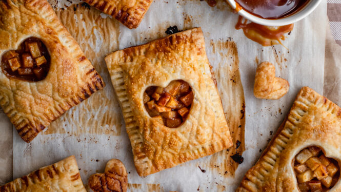 Salted caramel apple hand pies