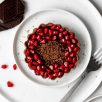 chocolate pomegranate tart