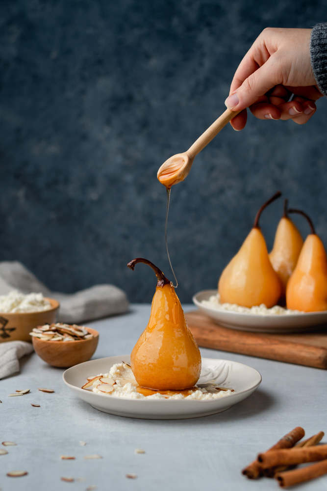 cinnamon cardamom poached pears