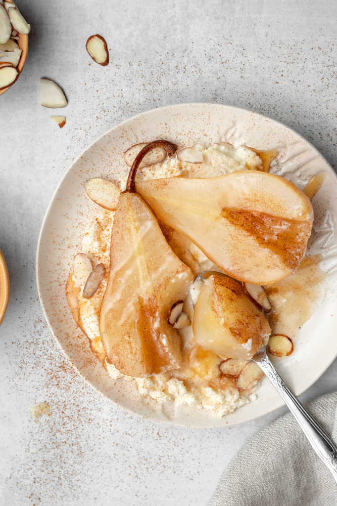 cinnamon cardamom poached pears