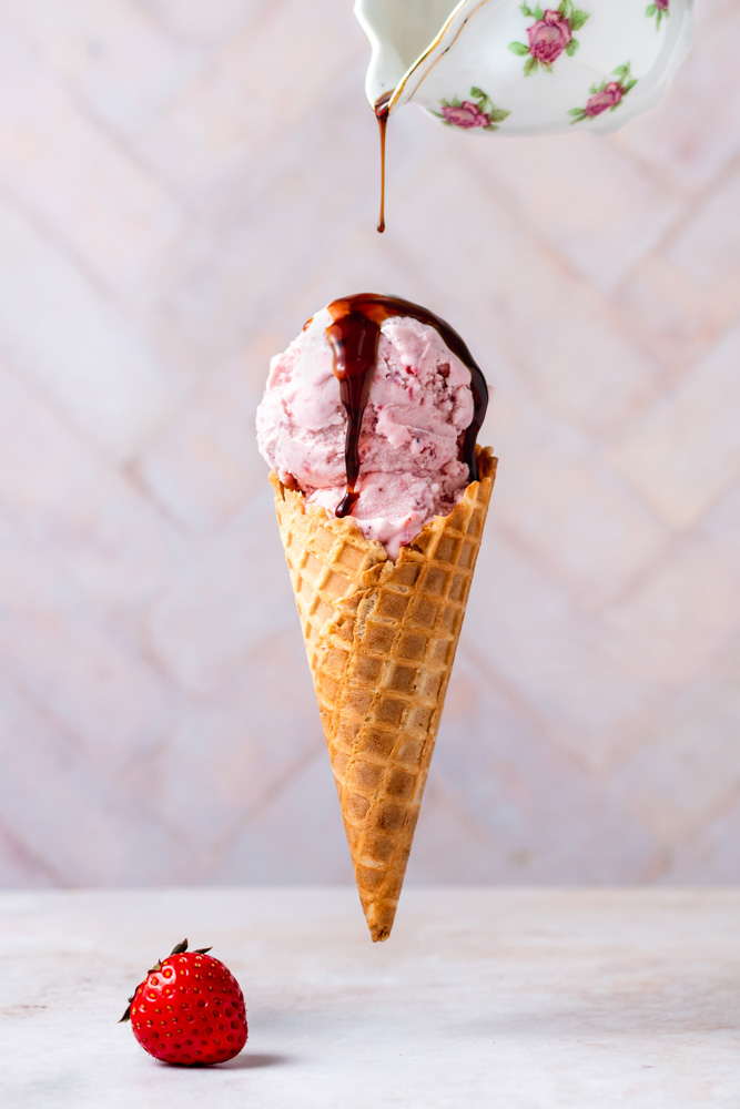 strawberry balsamic ice cream
