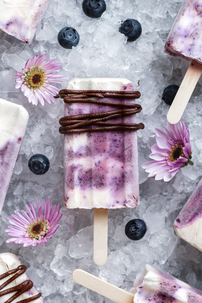 blueberry yogurt popsicles