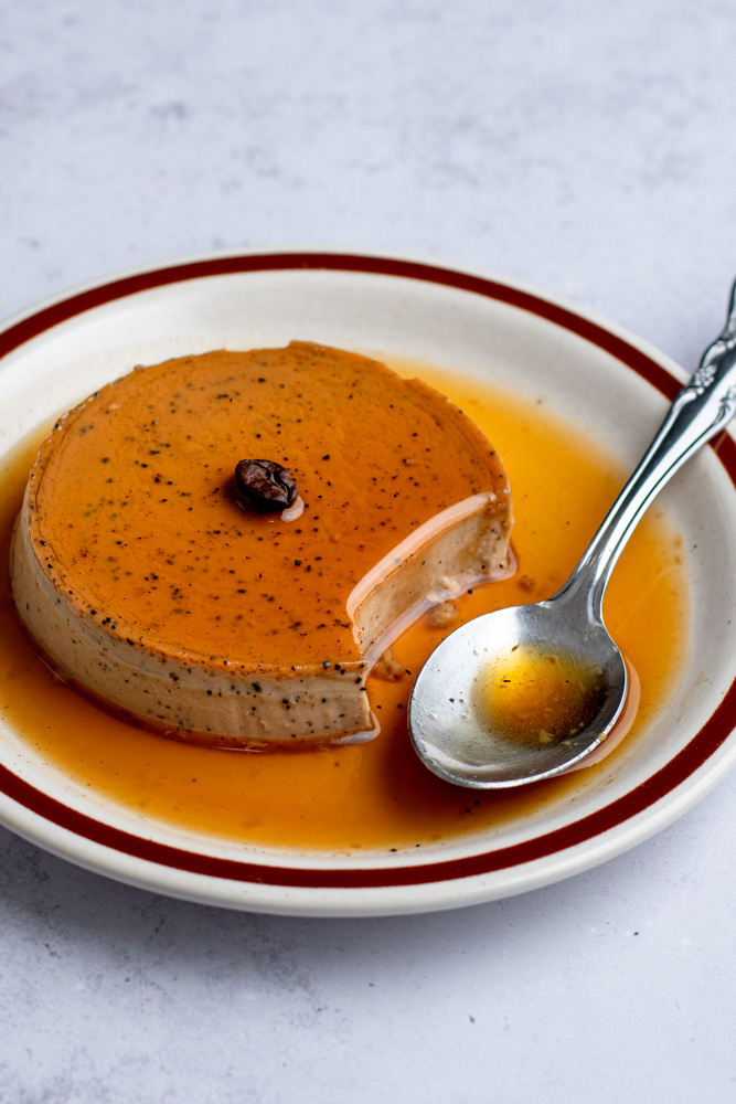 coffee creme caramel flan