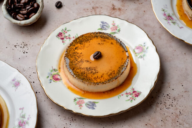 coffee creme caramel flan