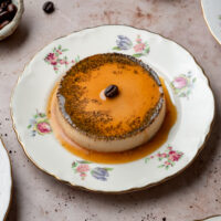 coffee creme caramel flan