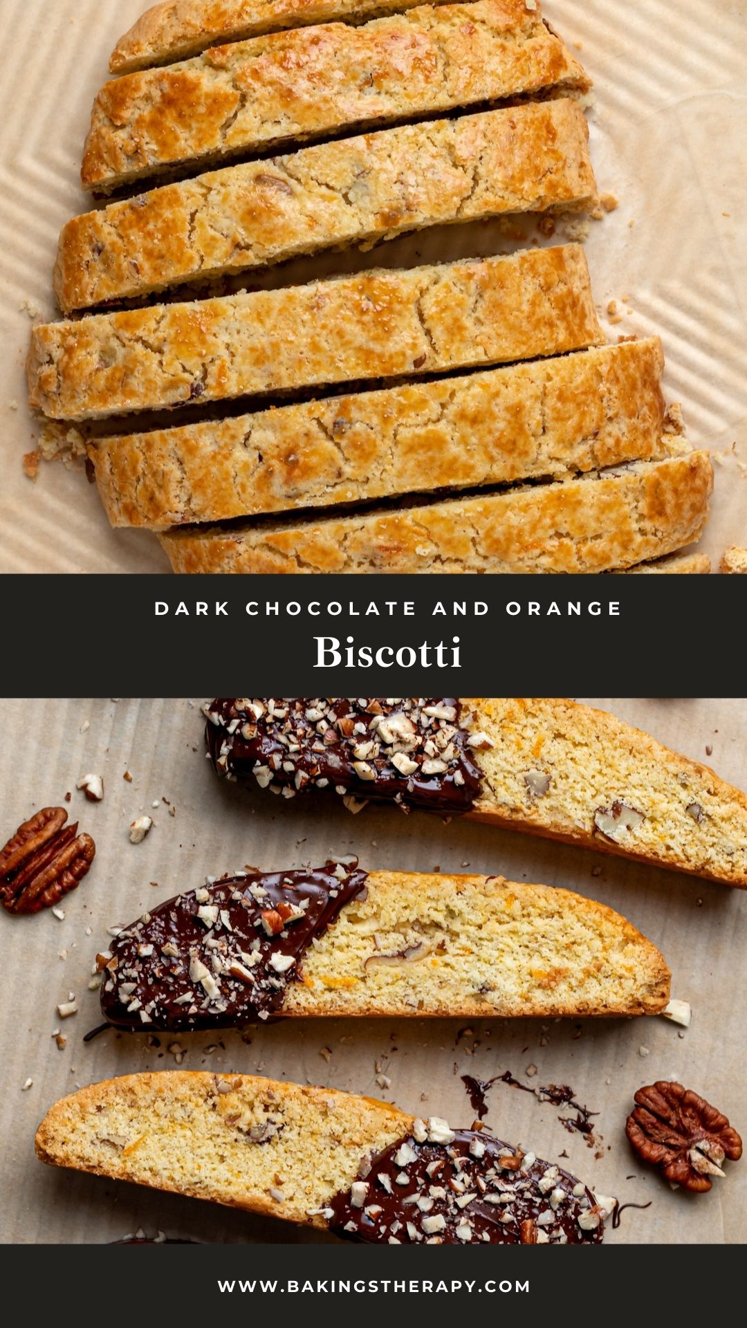 dark chocolate and orange biscotti