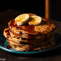 banana chocolate chip pancakes