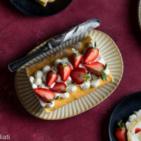 strawberry cake roll with whipped cream