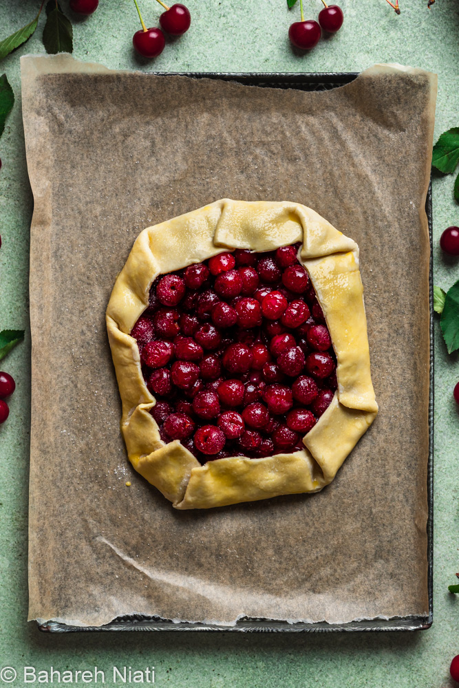 sour cherry galette