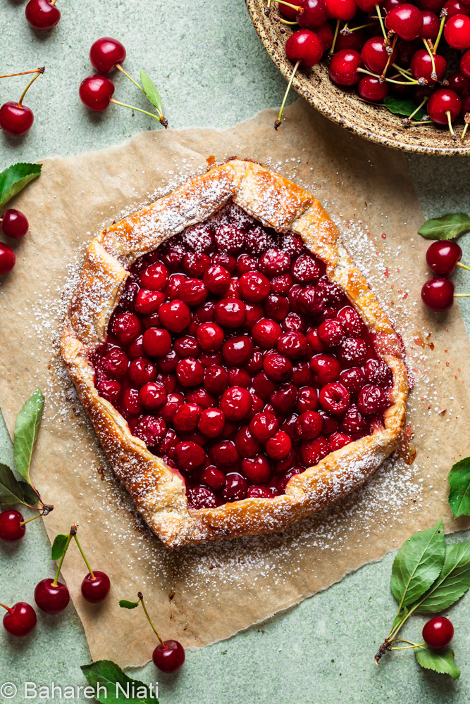 sour cherry galette