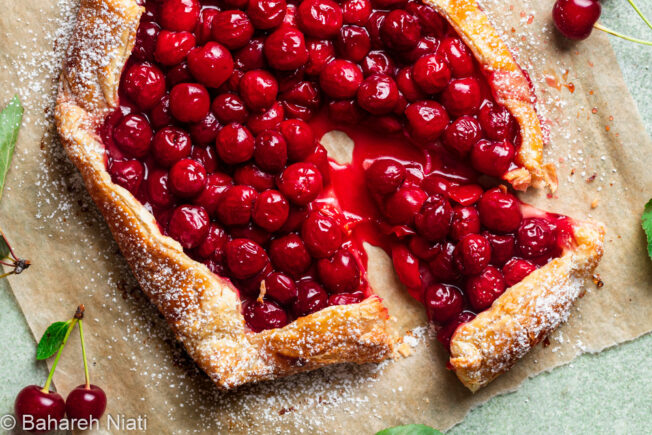 sour cherry galette